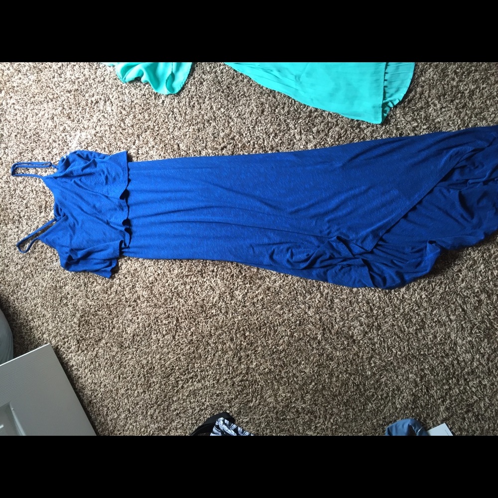 Blue high low dress